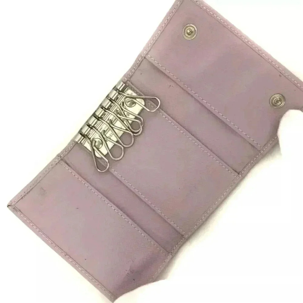 Prada Women's Lavender Pink Saffiano Leather Key Case - Picture 5 of 8